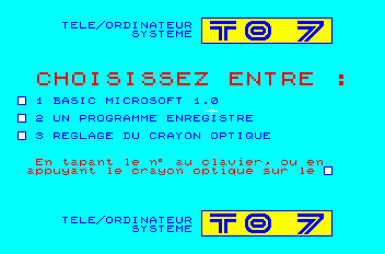 [TO7 menu]